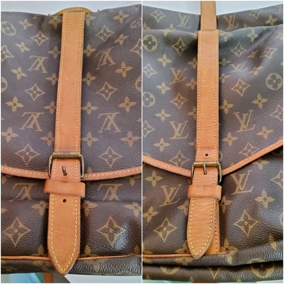 LOUIS VUITTON VINTGE SAUMUR 30 MONOGRAM CROSSBODY DOUBLE BAG,CERTIFIED AUTHENTIC - Picture 7 of 16